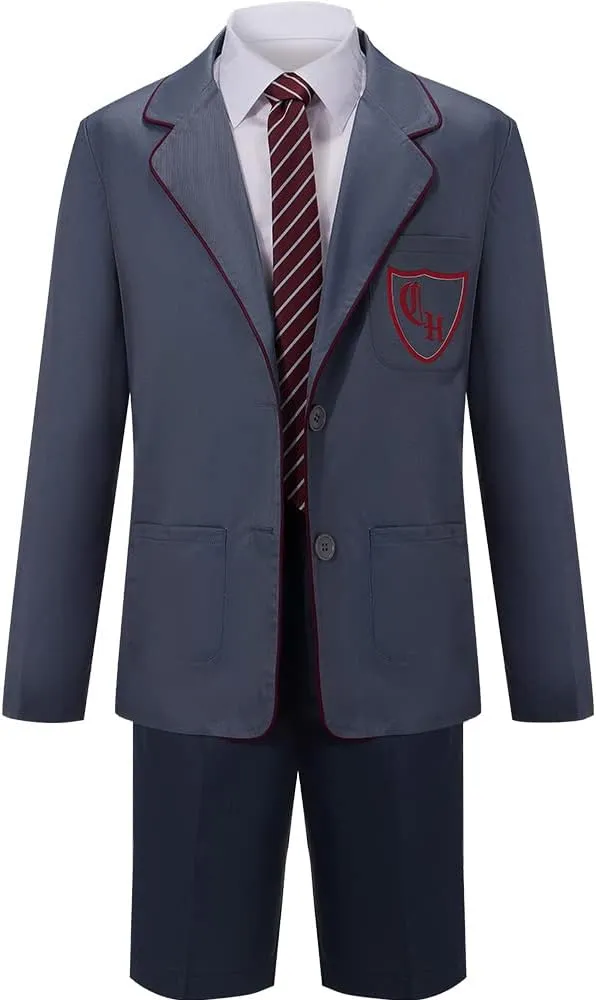 Cos-Animefly Matilda Cosplay Costume Adult Boy Girl Musical School Uniform Coat JK Skirt Tie Shirt Halloween Party