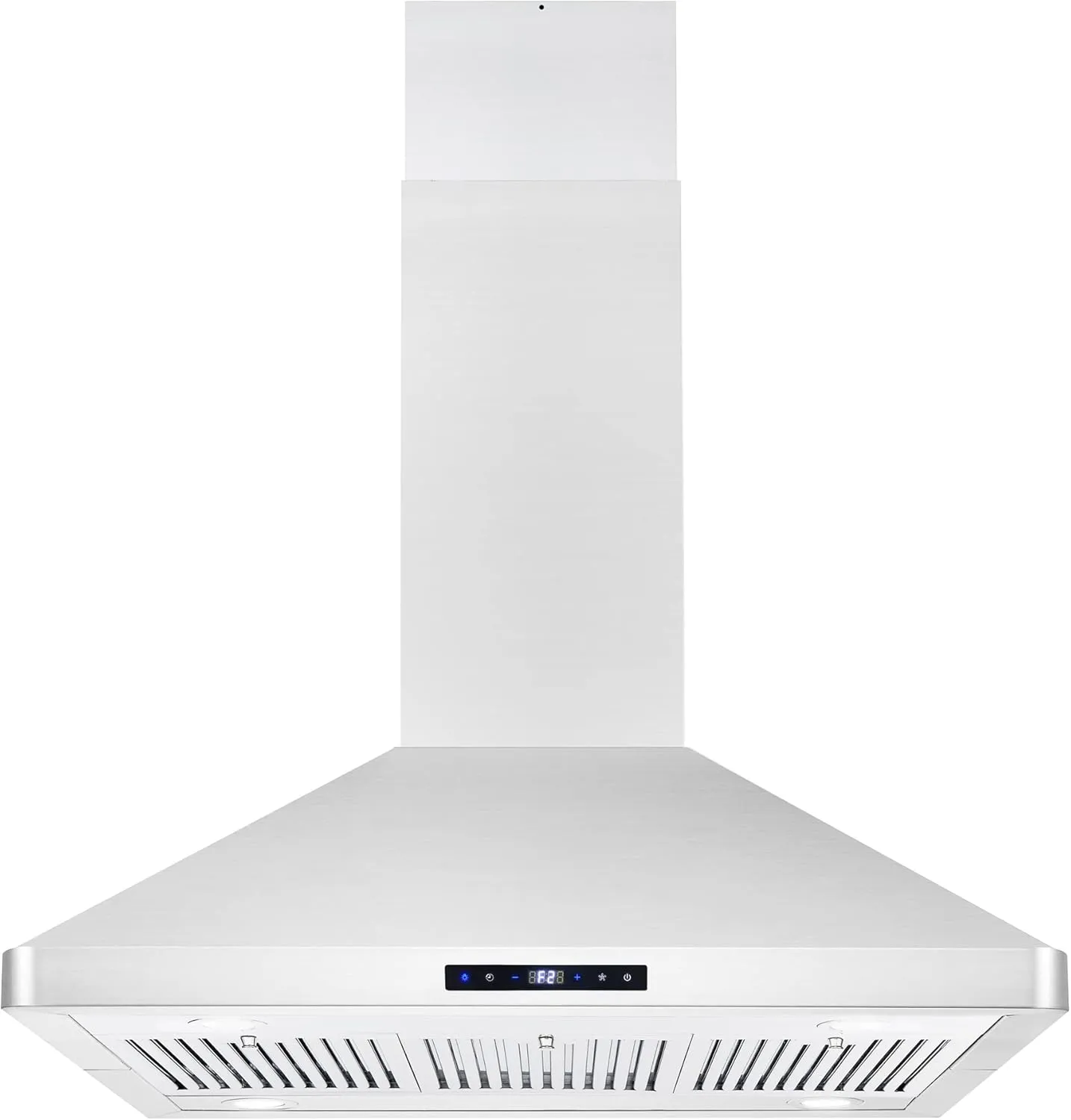 COSMO COS-63ISS90 Island Range Hood with 3-Speed Fan, 380 CFM, Permanent Filters, LED Lights, Soft Touch Controls, Ducted Kitchen Vent Hood Extractor, 36 inch, Stainless Steel
