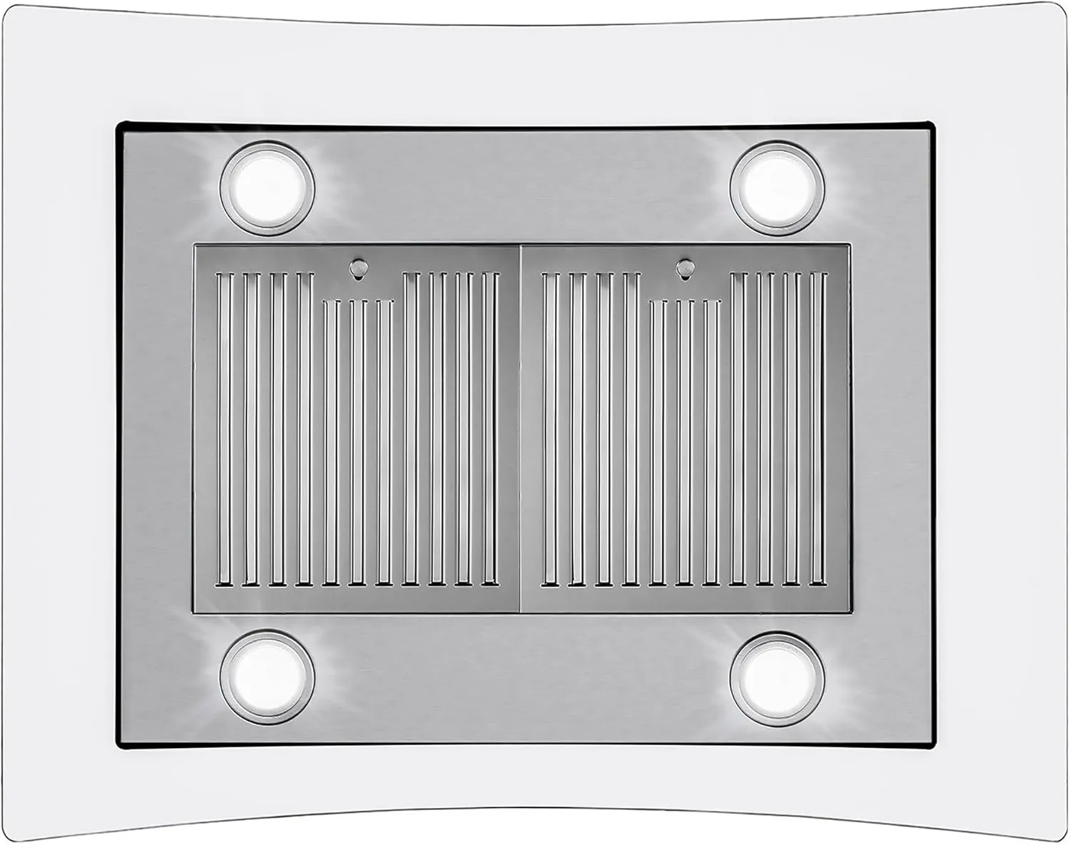 COSMO COS-668ICS750 30 in. Lumin Collection 380 CFM Ducted Island Range Hood, Soft Touch Controls, LED Lights, Stainless Steel
