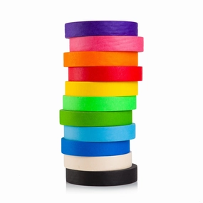 Craftzilla Colored Masking Tape - 11 Roll Multi-Pack, 55 Yards x 1 in Colorful Craft Tape– Great for Arts & Crafts, Kids, Labeling and Color-Coding