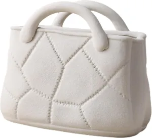 Creative Ceramic Handbag Vase,Small Modern Flower Vase for Home Decoration,Creative Handbag Purse Vase for Flowers,Minimalist Hydroponic Flower Set,Fresh Flower Vase Decoration(White)