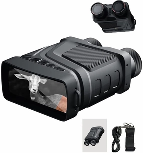 CuisinSmart Infrared Binoculars Night Vision Goggles for Hunting,Digital IR Night Vision Binocs for Backyard Animal Bird Watching,Take Night Photos Videos,3" Display,984 FT,7 Level IR,5X Zoom,1080P,