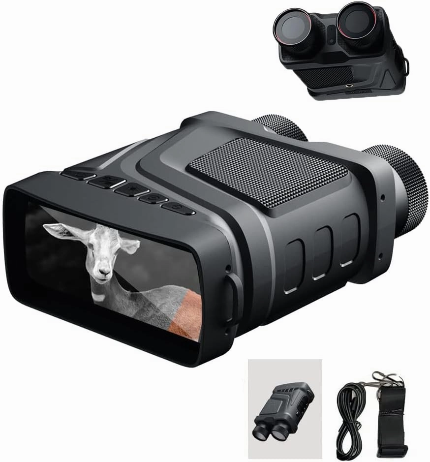 CuisinSmart Infrared Binoculars Night Vision Goggles for Hunting,Digital IR Night Vision Binocs for Backyard Animal Bird Watching,Take Night Photos Videos,3" Display,984 FT,7 Level IR,5X Zoom,1080P,