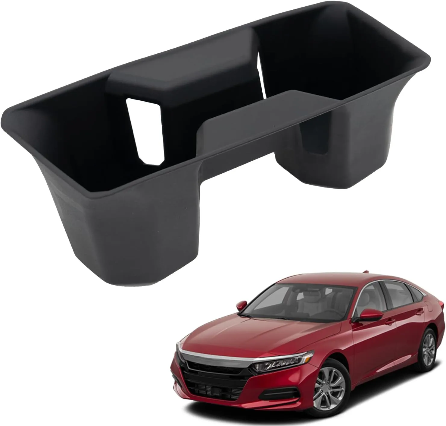Cup Holder Compatible with 2023-2025 Honda Accord TPE Insert Center Console Cup Holder Soft Black Bottle Holder Interior Decoration for 2024 Accord Accessories