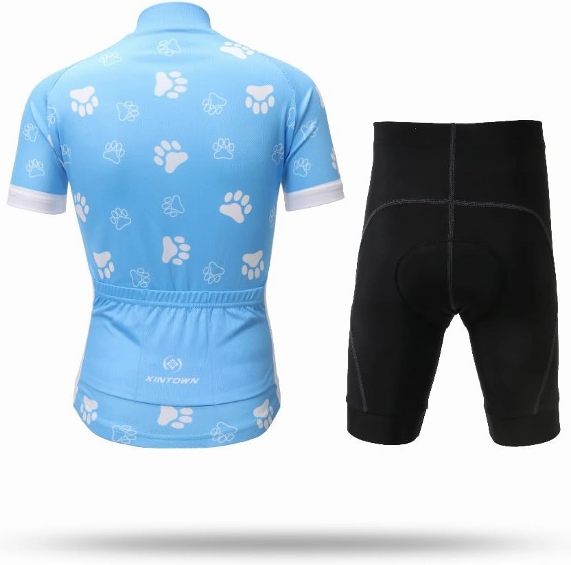 Cycling Jersey Kids,Short Sleeve Cartoon Road Mountain Bike Jersey Set/Top/Short