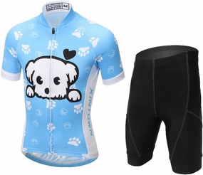 Cycling Jersey Kids,Short Sleeve Cartoon Road Mountain Bike Jersey Set/Top/Short