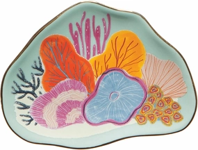 Danica Studio Neptune Shaped Ceramic Trinket Tray, W4.25 x L3.25in