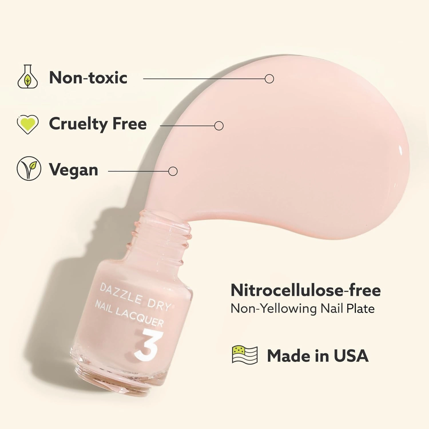 Dazzle Dry Mini Kit 4 Step System - Heart of Fire, a beautiful bright hot pink. Full coverage, cream. (5 Piece Kit / 5 Manicures)