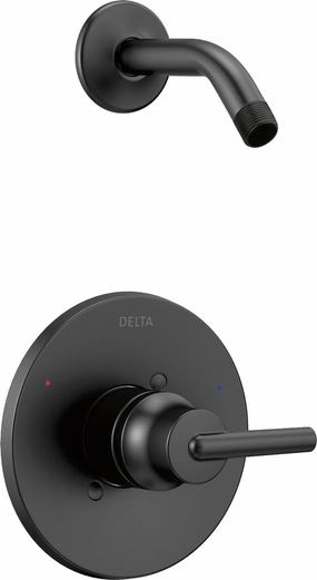 Delta Faucet Trinsic 14 Series Single-Function Shower Faucet Trim Kit, Matte Black T14259-BLLHD (Shower Head and Valve Sold Separately), Without Rough