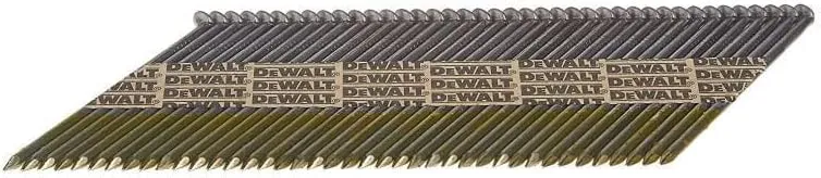 DEWALT Framing Nails, Paper Tape, 30-Degree, Smooth Shank, Bright Finish, Off-Set Round Head, 3-Inch x .120-Inch, 2500-Pack (DPT-10D120FH)