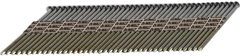 DEWALT Framing Nails, Paper Tape, 30-Degree, Smooth Shank, Bright Finish, Off-Set Round Head, 3-Inch x .120-Inch, 2500-Pack (DPT-10D120FH)