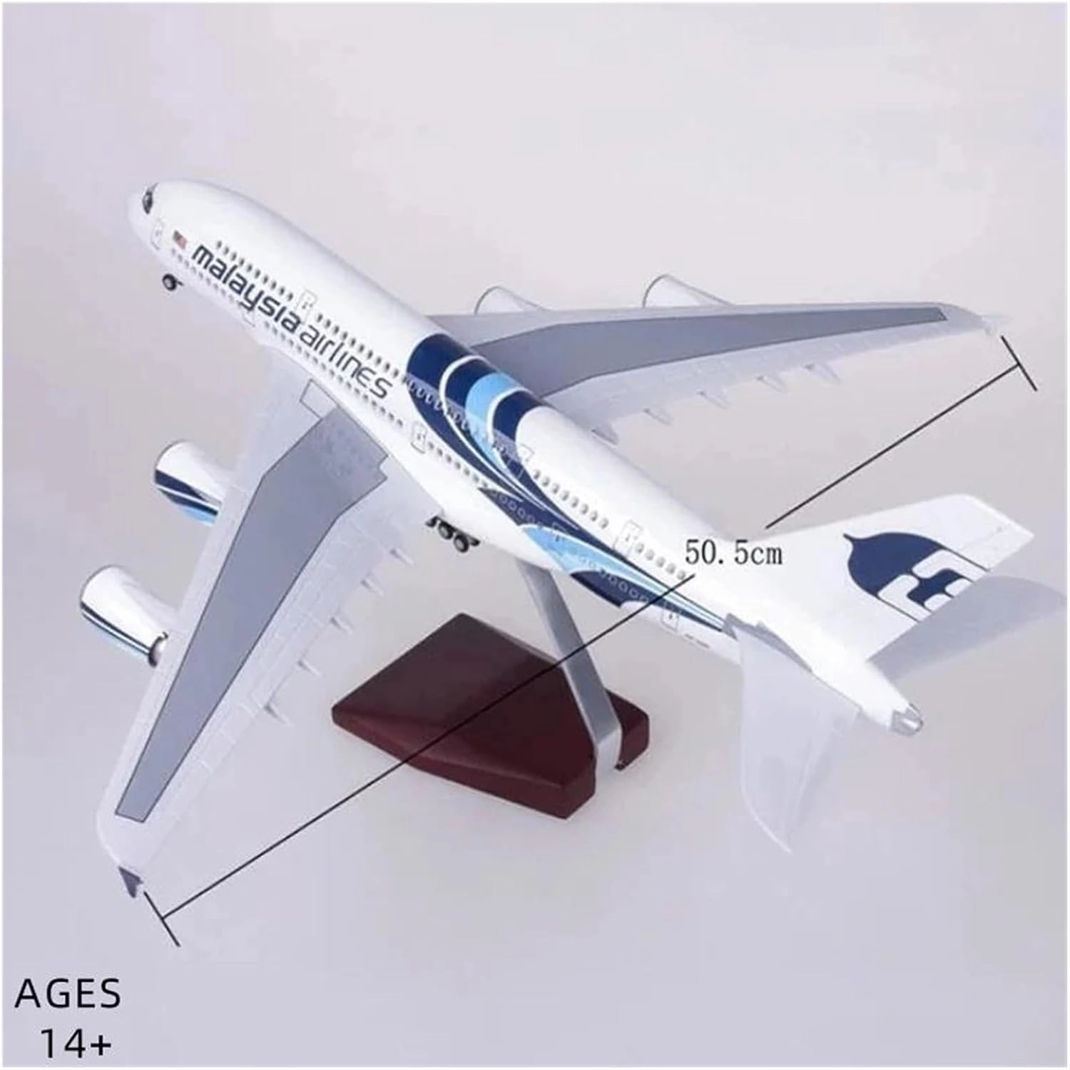 Diecast Plane Model 1/160 for A380 Resin Die-Casting Airplane Model with Light & Wheels Collectible (with Light)