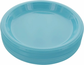 Disposable Plastic Dinner Plates, Blue, 10.4 Inches, Strong and Sturdy for Party, Dinner, Holiday, Picnic, Travel - Pack of 50