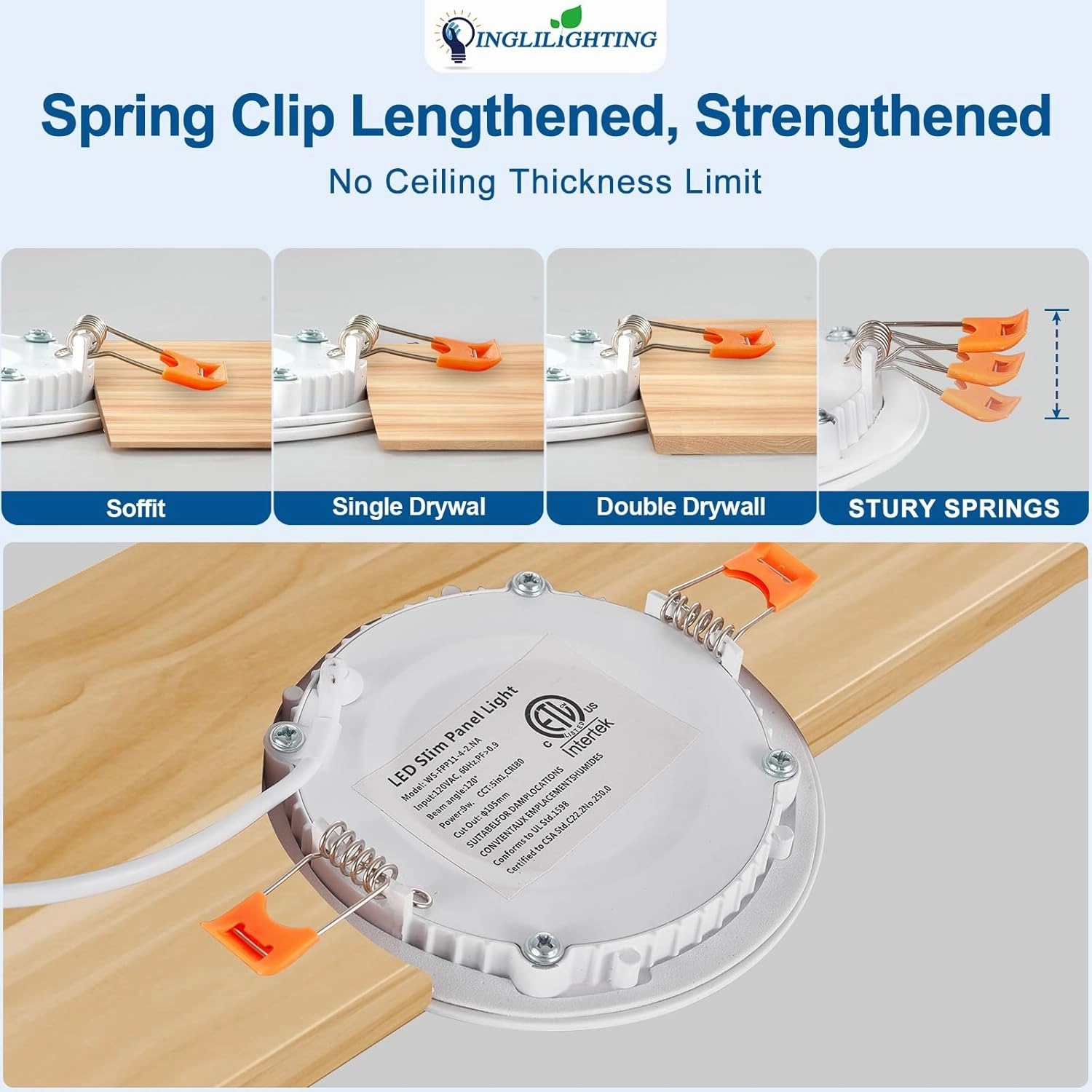 DLLT LED Recessed Ceiling Lights: 12 Pack 4 Inch 5CCT Ultra-Thin Lighting with Junction Box for Bedroom - 900LM Brightness 9W Eqv 90W Dimmable Canless Wafer Downlight with ETL&FCC