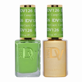 DND Diva Gel Polish Set, Soda Poppin Collection, UV/LED Gel Polish and Air Dry Nail Lacquer, Matching Chip-Free Polish Duo, 126 Camp Cacti, 0.5 Fl Oz