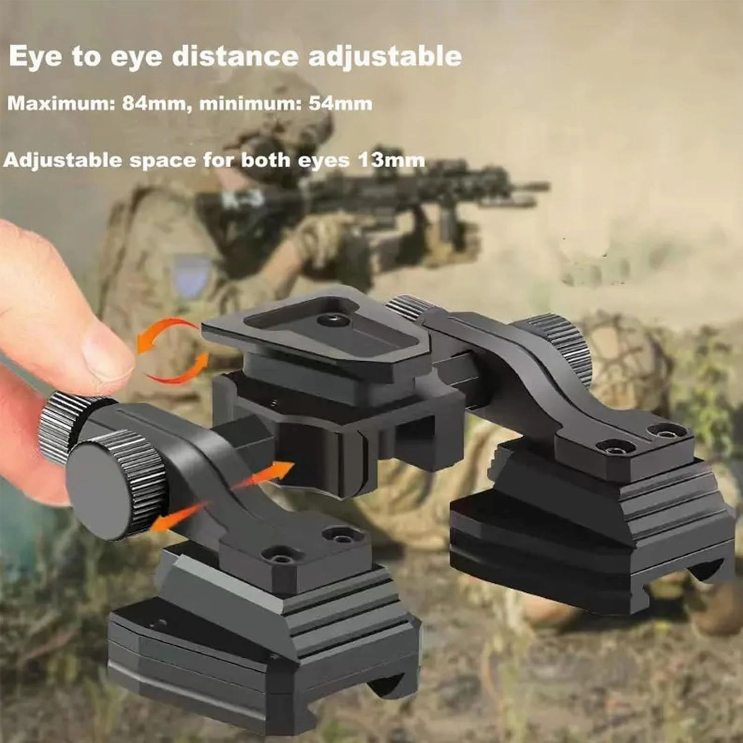 Dual Tube Night Vision Goggle/Binocular Night Vision Goggles for Adults, NVG10   Helmet Night Vision Binocular with 4 Color and 4X Magnification, 40° View, Detection Range 0.6-980 Ft (NVG Mount)