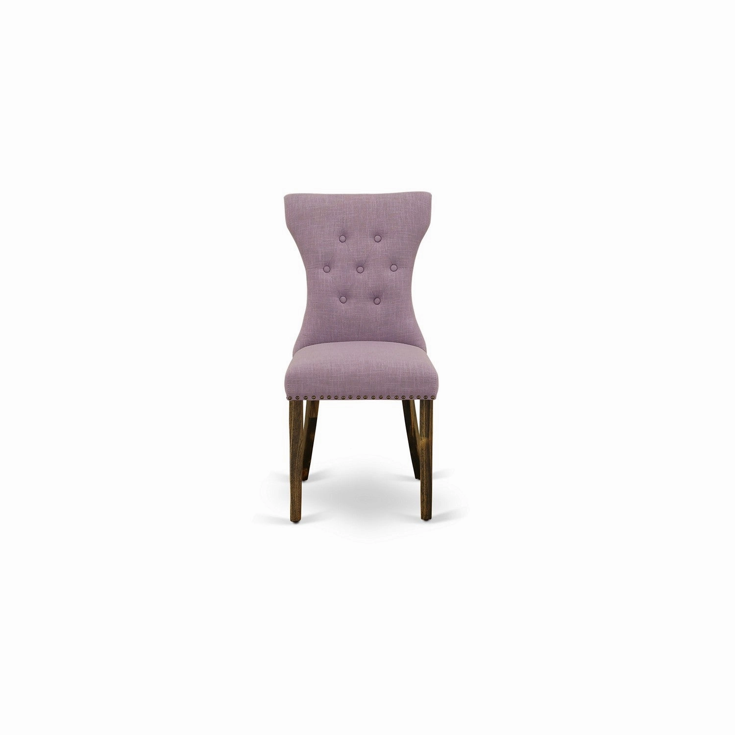 East West Furniture X796GA740-7 7 Piece Kitchen Table Set Consist of a Rectangle Dining Table with X-Legs and 6 Dahlia Linen Fabric Parson Dining Chairs, 36x60 Inch, Multi-Color