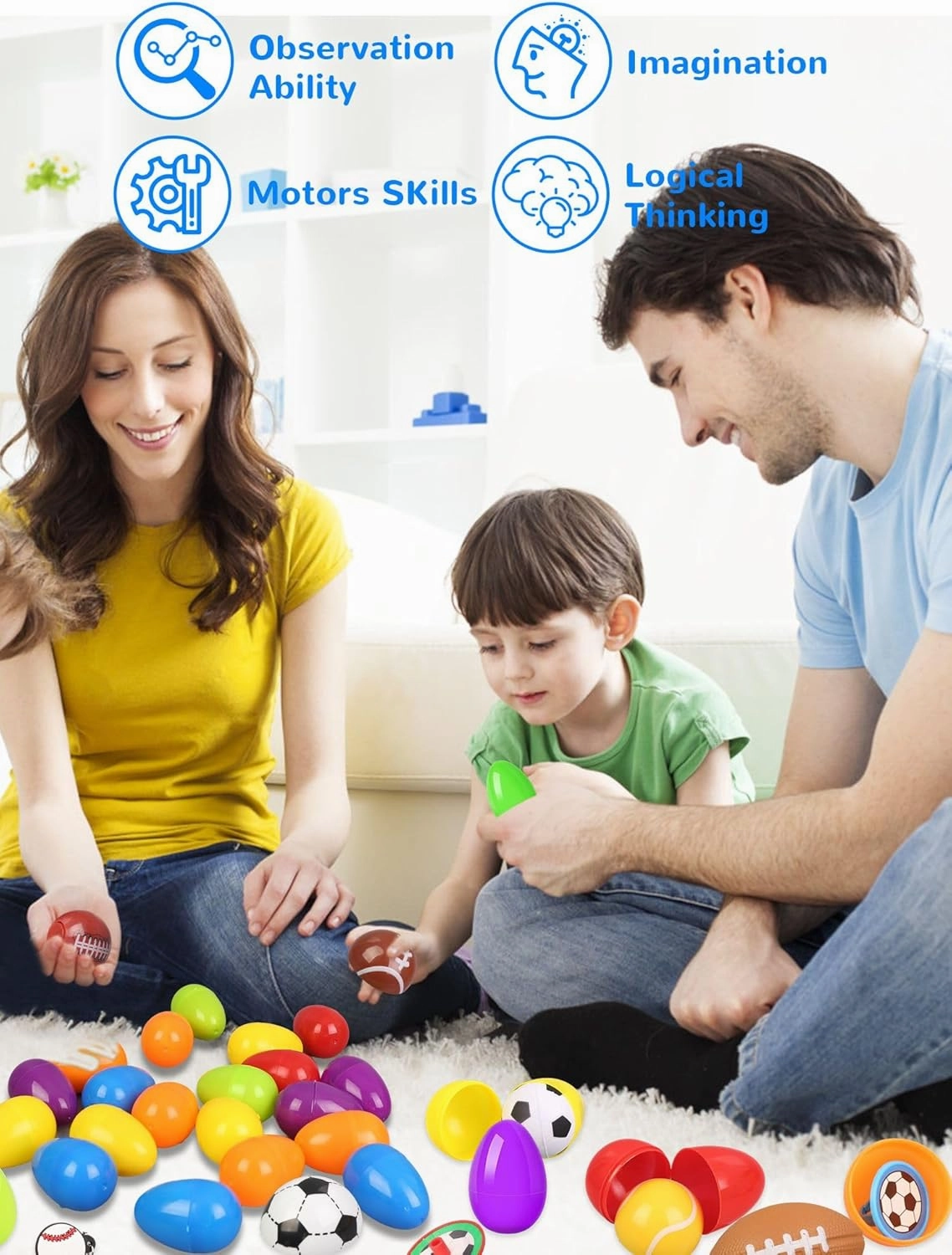 Easter Surprise Egg Toys - 32 Eggs with Balls Kids Party Favor School Classroom Prizes for Classmate Teens Boys Blind Mystery Box Fillers