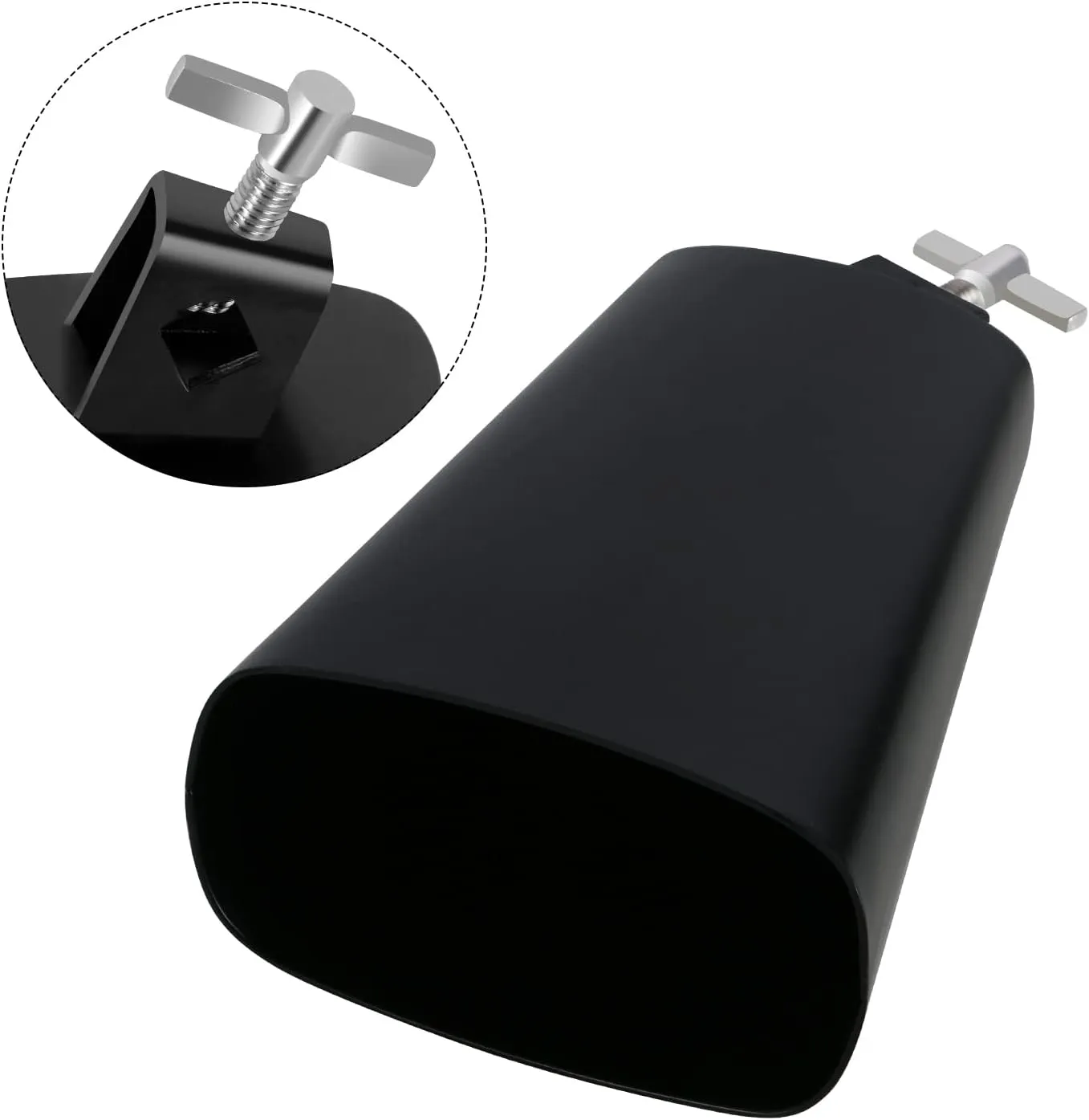 Eastrock 6 inch Metal Steel Cow Bells Noise Makers Hand Percussion Cowbell with Stick for Drum Set