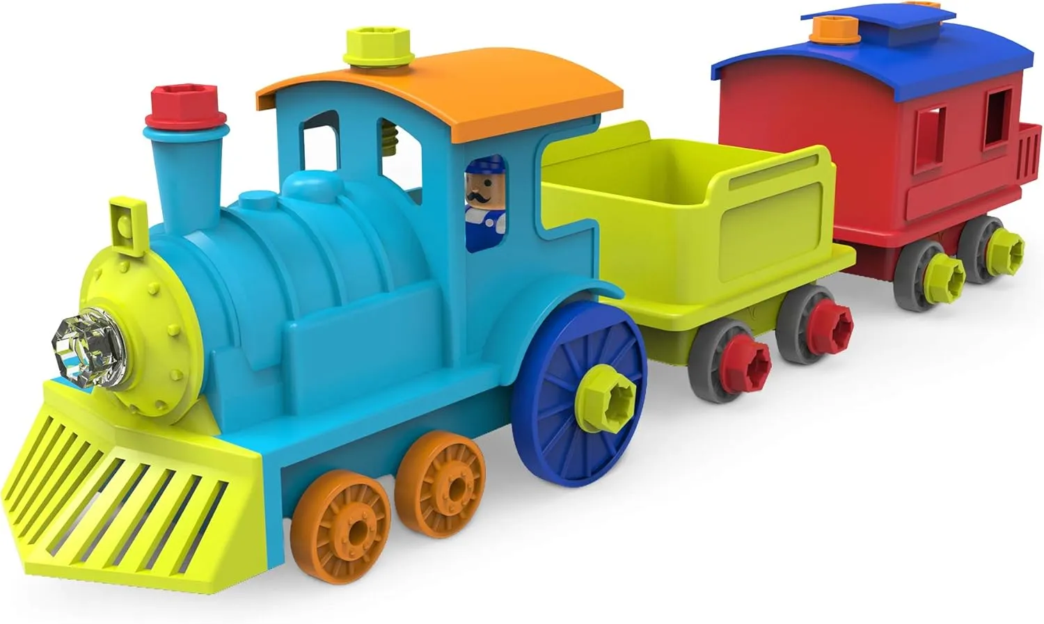 Educational Insights Design & Drill All Aboard Train, 30 Piece Take Apart Toy with Electric Drill Toy, STEM Toy, Gift for Boys & Girls, Ages 3 