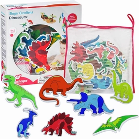 Edushape Magic Creations Foam Sticker Imaginative Bath Tub Activity Play Set, Dinosaurs