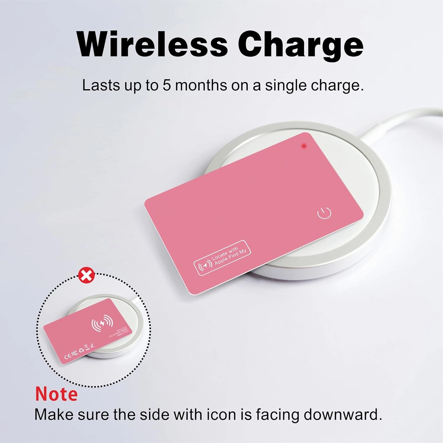 Eelexa Wallet Tracker Card, Rechargeable Thin Luggage Tracker, Works with Apple Find My (iOS Only), Item Finder for Wallet, Suitcase, ID Card, IP68 Waterproof, 2 Pack