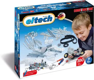 Eitech Expansion Set Educational STEM Toy- Intro to Engineering and STEAM Learning, Build and Play Steel Construction Set with 380 Pieces