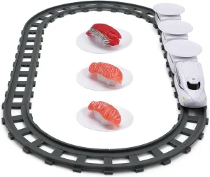 Electric Sushi Train Toy Set - 1 Conveyor Belt Sushi Creative Train Plaything for Kids. Household Sushi Holder with Sushi Train Electric Train Toy and Sushi Toy Track. Grate for Imaginative Play and