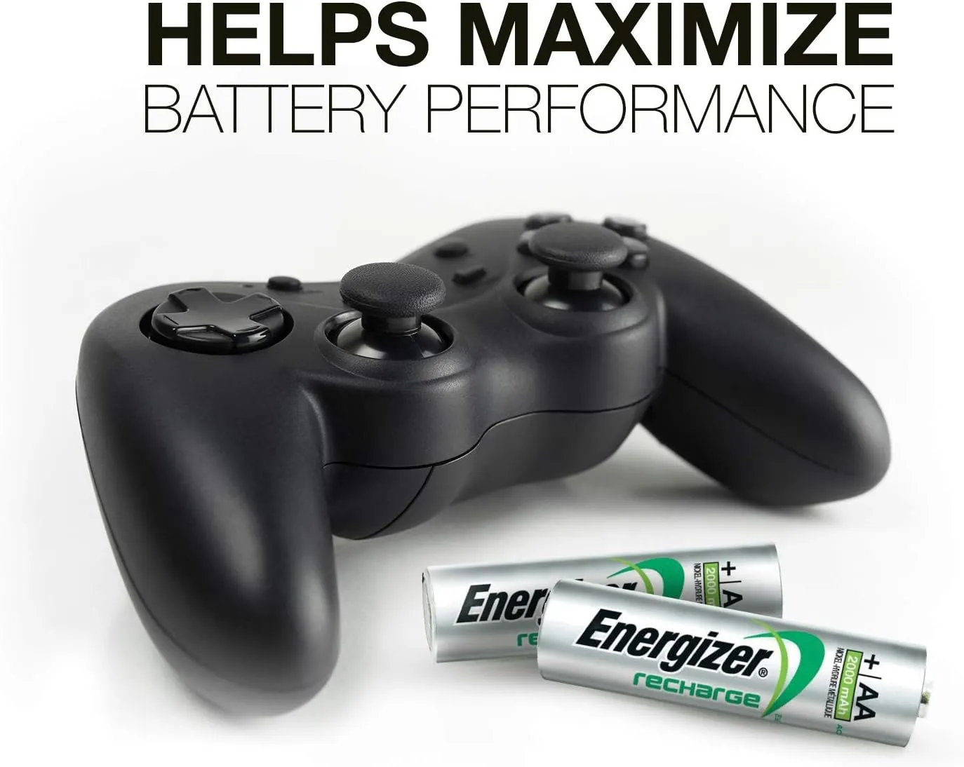Energizer Rechargeable Battery Charger for C Cell, D Cell, AA, AAA, and 9V Rechargeable Batteries