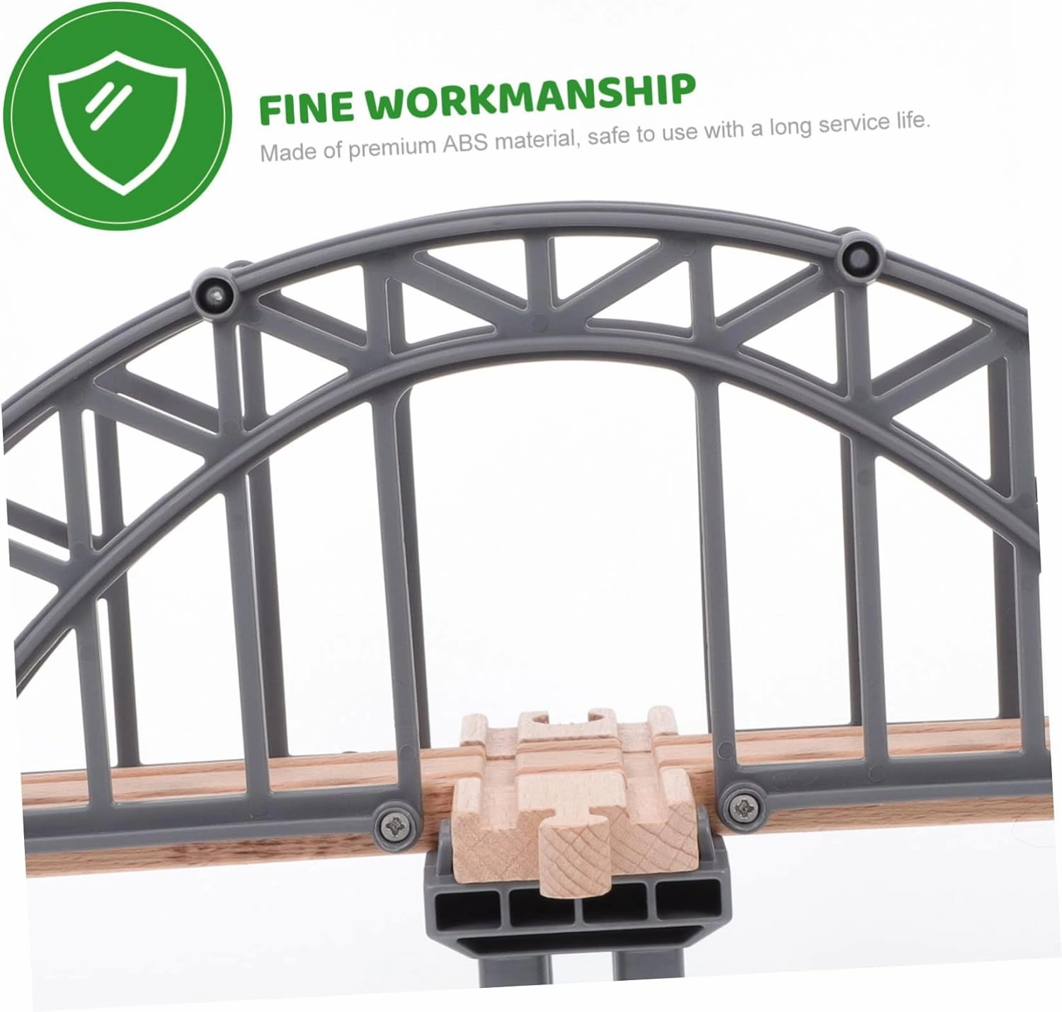 ERINGOGO Kids Toy Train Accessory Playset Wooden Bridge Develop Creative Thinking Fine Motor Skills