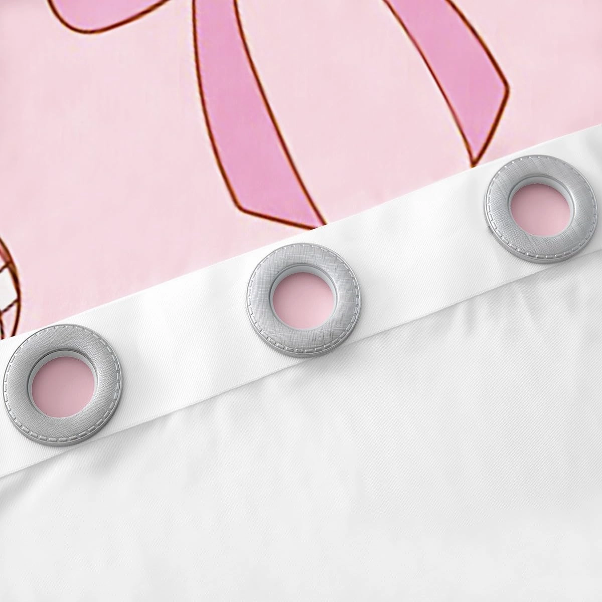 Erosebridal Cute Pink Bow Tie Curtains,Funky Groovy Disco Ball Kawaii Curtains for Kids Girls Living Room Decor,Bowtie Cherry Curtains Princess Girly Window Curtains 2 Panels 42" Wx90 L