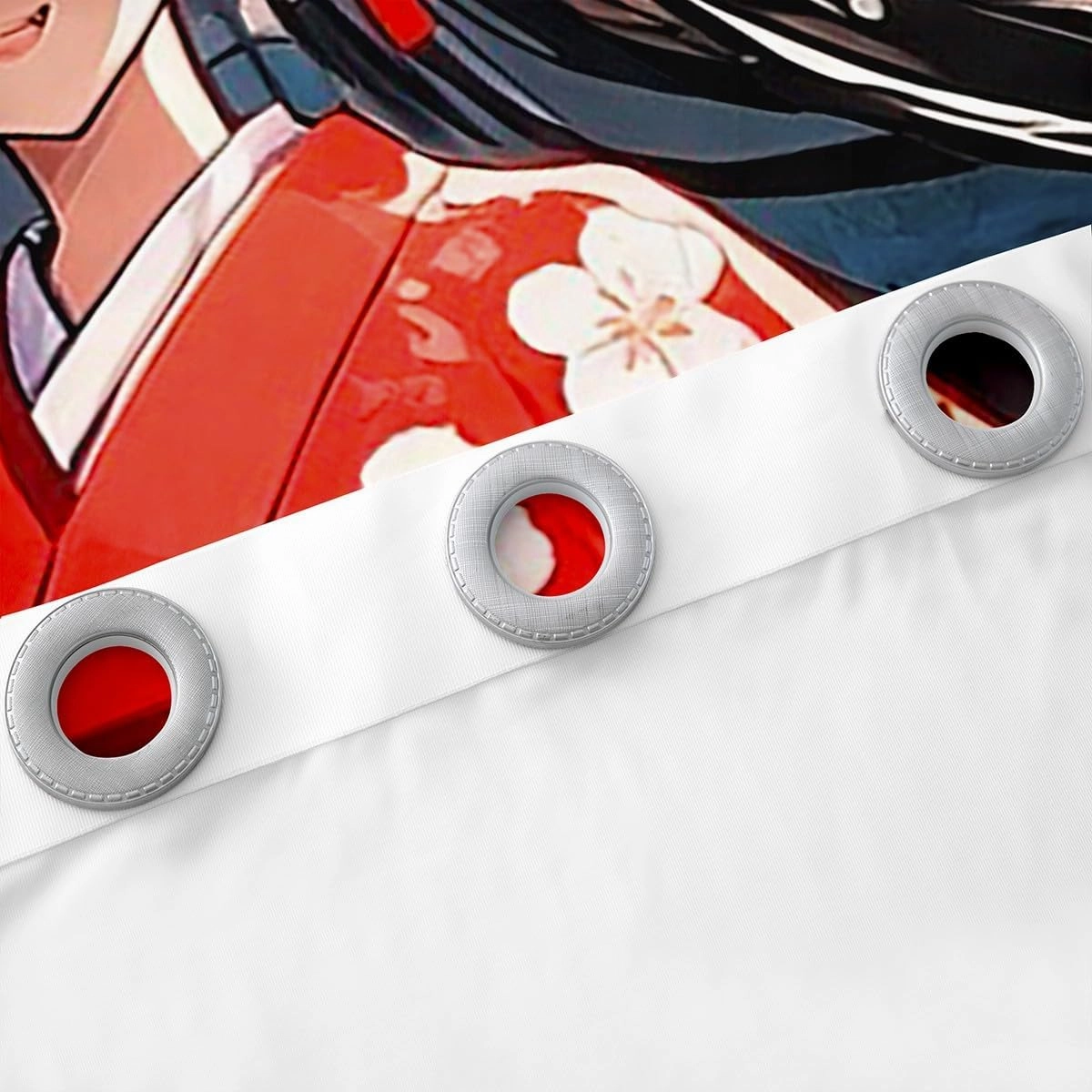 Erosebridal Japanese Anime Girl Curtains & Drapes,Pink Cherry Blossom 30%-50% Blackout Curtains for Girls Kids,Mountain Themed Bedroom Decor,Japanese Style Window Treatments 2 Panels 38 x 54 Inch