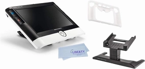 Eschenbach Visolux Digital HD Bundle with Bumper Case and Base- Advanced Portable Color Video Magnifier (7” LCD Screen with Anti-Glare Coating, HD Camera, & Built-in Stand) with Liberty Cleaning Cloth