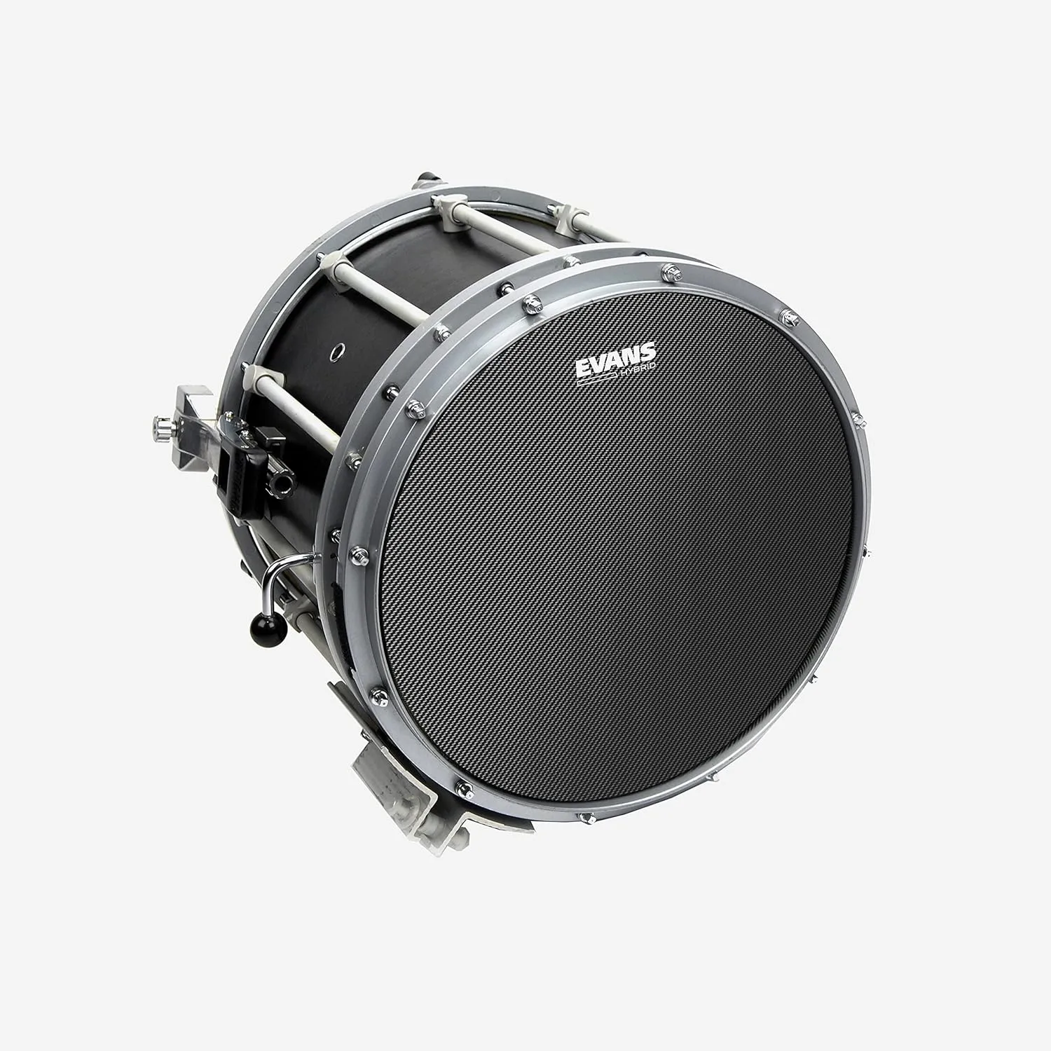 Evans Hybrid Drumhead - Hybrid Marching Snare Drum Head - For Sensitivity, Dynamic Range - Enhances Projection, Durability - Grey, 14 Inch