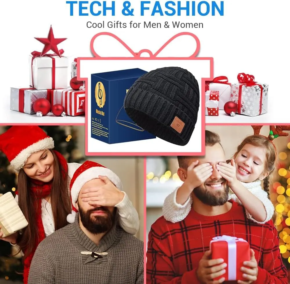 EverPlus Bluetooth Beanie for Men Hat Women Men Gifts Stocking Stuffers Adults