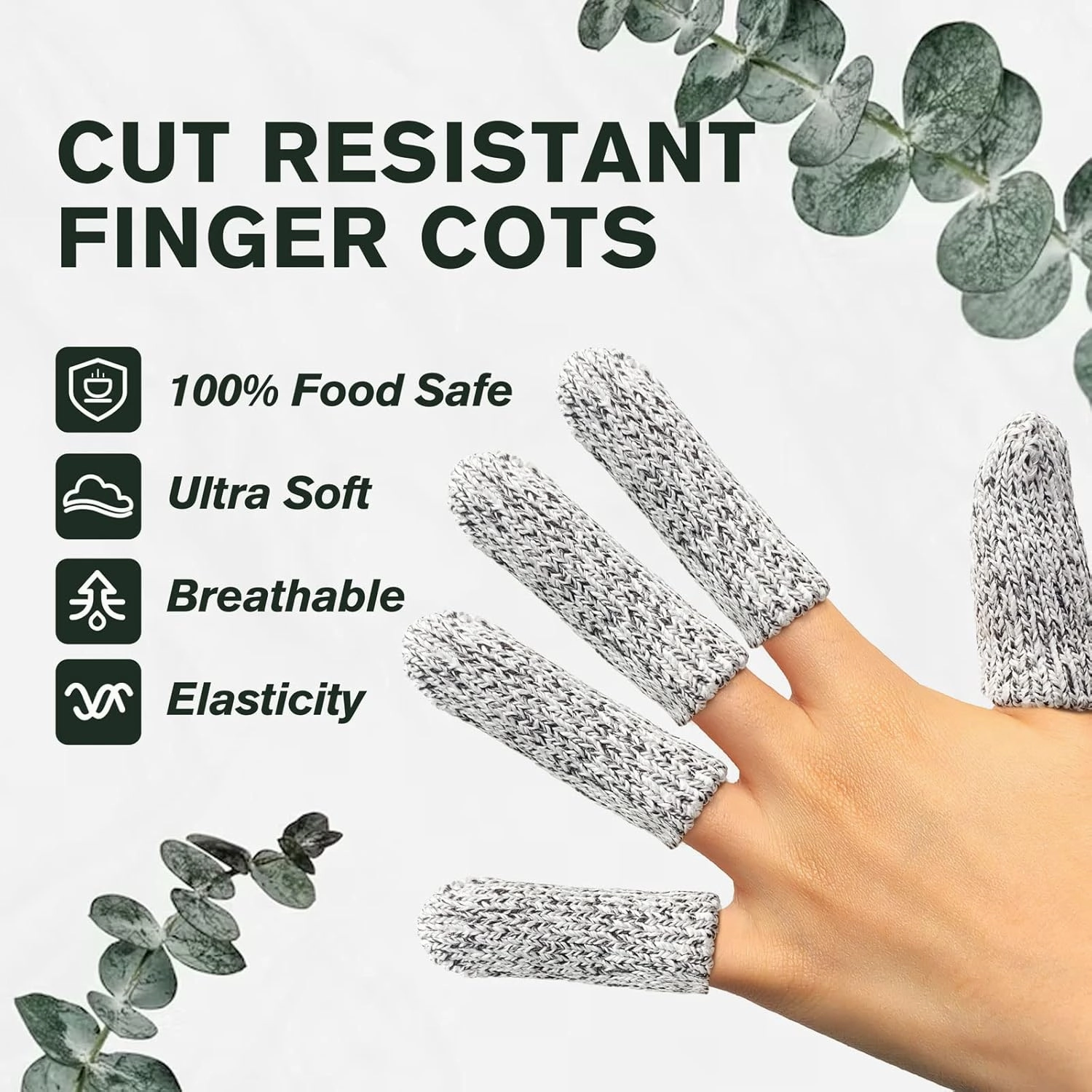 Evridwear 20PCS Finger Cots Cut Resistant Finger Sleeves,Glove Life Extender, Thumb Protectors Finger Covers Fingertip Protector for Cutting, Handicrafts, Craft, Kitchen, Sculpture