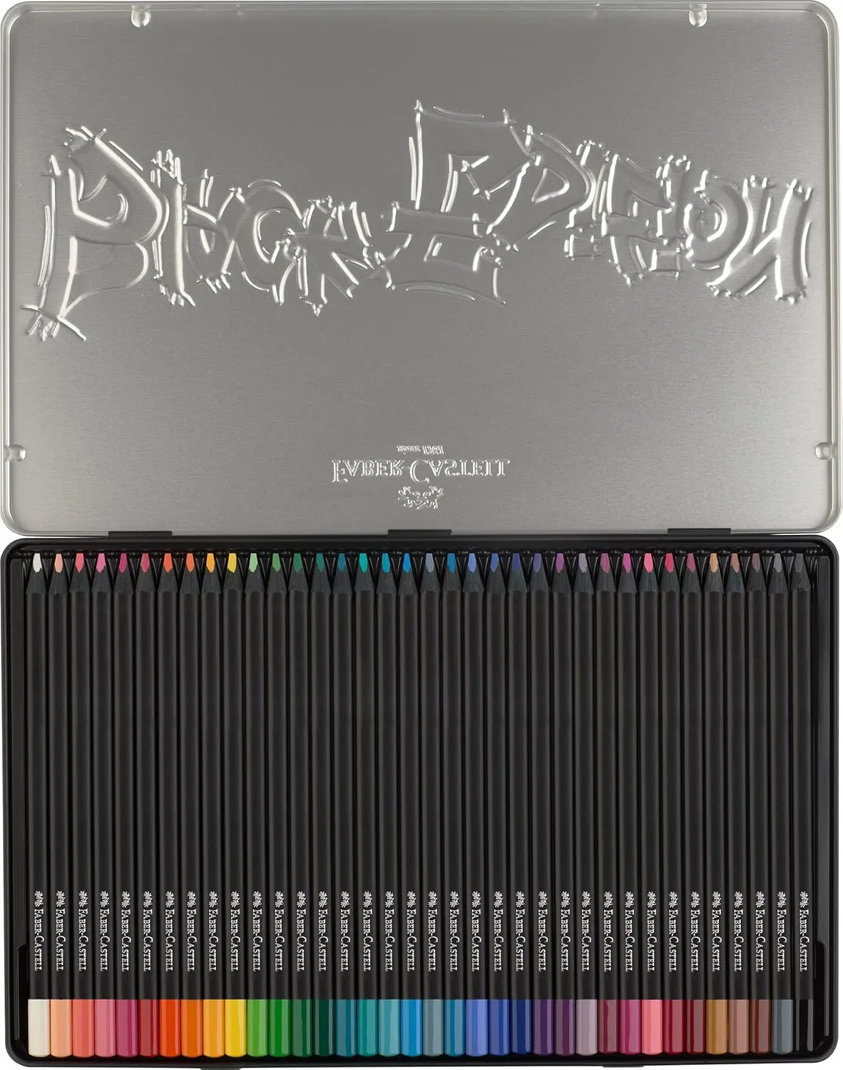 Faber Castell Colouring Pencils Black Edition, tin of 36 tin of 12
