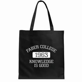Faber College 1963 Grad Gift for Knowledgeable Students Navy Black Multicolor Canvas Tote Bag