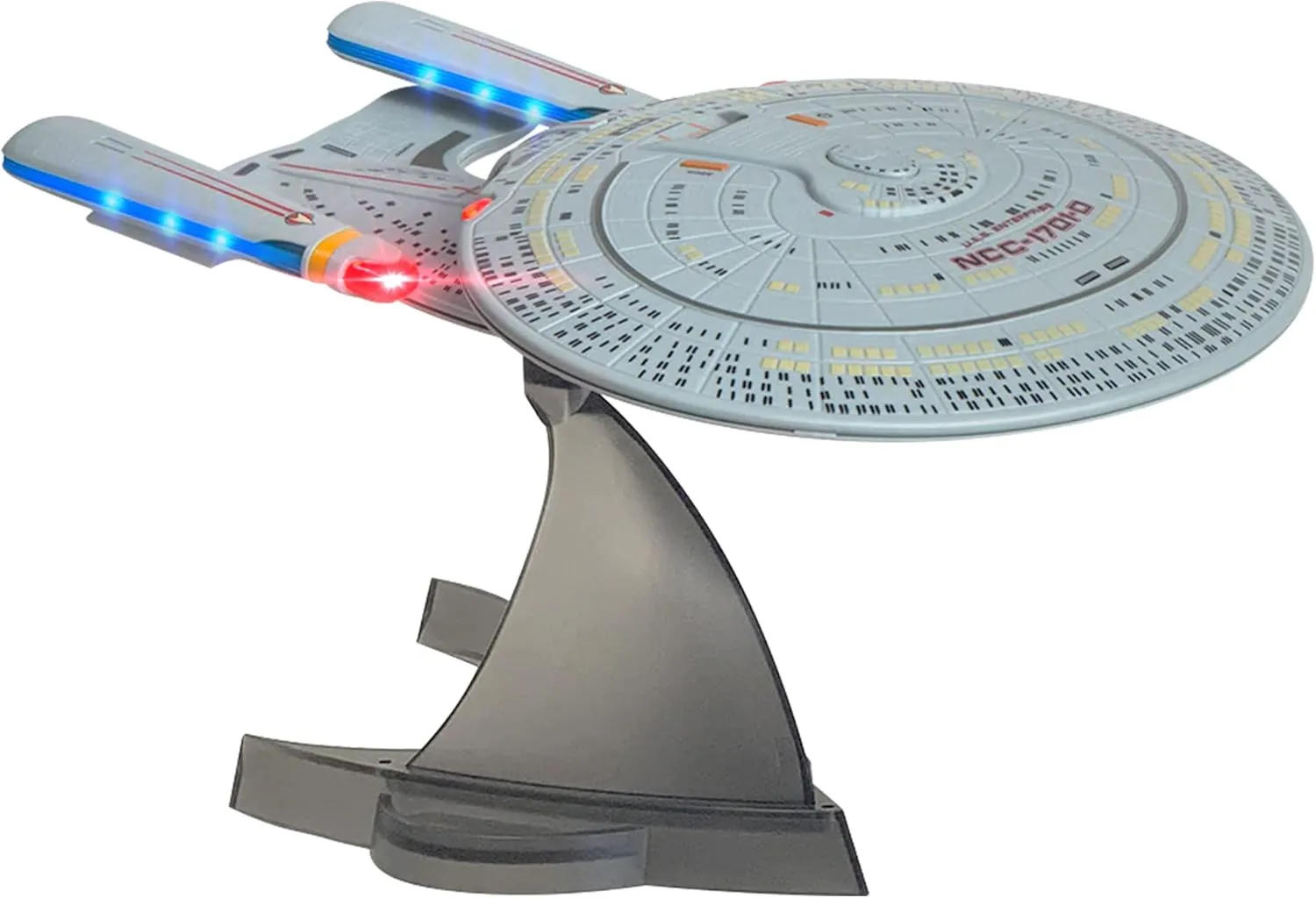 FAMETEK Star Trek U.S.S. Enterprise 1701-D – Replica Bluetooth Speaker, Engine Noise Sleep Machine, Night Light, Sound Effects – Memorabilia, Gifts, Gadgets, Collectibles for Star Trek Fans