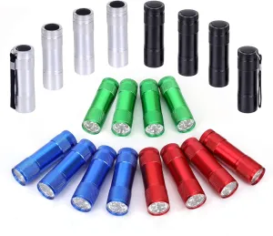 FASTPRO 20-Pack Aluminum 6-LED Flashlights Set with Lanyard and AAA Batteries Included and Pre-Installed