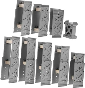 FAVOMOTO 9pcs Train Bridge Support Risers for Train Tracks Enhance Elevation and Playability for and