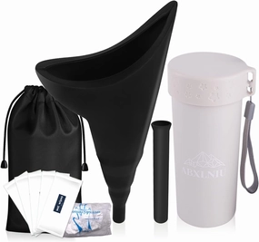 Female Urination Device with Cup, Female Urinals Portable Pee Funnel for Women - Standing Up to Pee Anywhere, Womens Pee Funnel Camping/Hiking Gear Gifts for Women