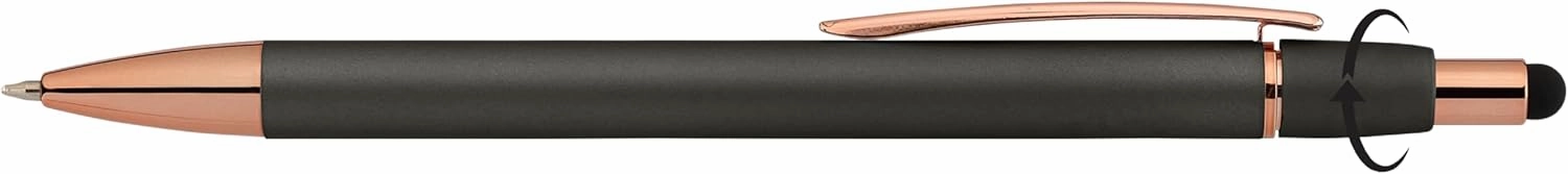 Fidget Pen for Adults - 2 Pack Stress Relief Pens with Gift Box - ADHD Anxiety - Metal with Rubber Grip - Focus for Office, Work (Black-Black)