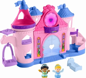 Fisher-Price Little People Toddler Toy Disney Princess Magical Lights & Dancing Castle Musical Playset for Pretend Play Ages 18  Months​
