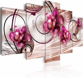 Flower Floral Abstract Giclee Canvas Wall Art Print Picture Painting Home Bedroom Poster Artwork Decor (Overall 40''W x 20''H,C)