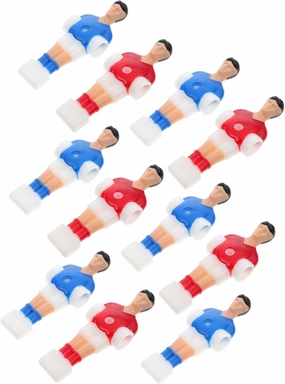 Foosball Replacement Player Set 11pcs Football Player Dolls Blue Soccer Player Figurines Smooth Plastic