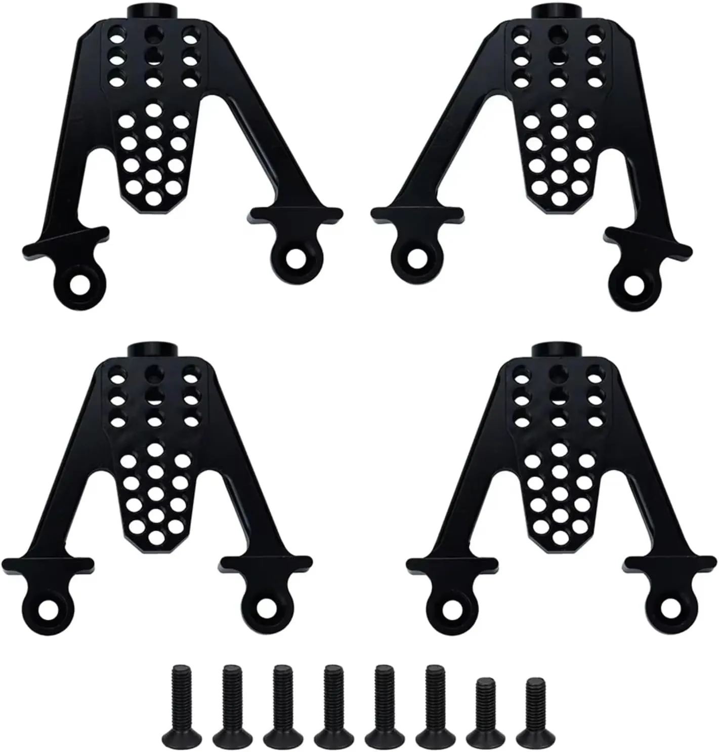 for Axial for SCX10 1/10 Metals Front Rear Shock Absorbers Shock Towers Mounting Post Lift Shocks RC Crawler Upgrade Parts RC Car DIY Parts(Black)