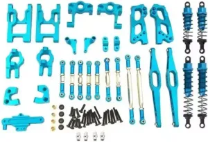 for Feiyue FY03 for WLtoys 12428 12423 12428 12423 1/12 Upgrade Accessories Kit Shock Absorbers RC for Buggy Car Parts Replacement RC Car DIY Parts(Blue)