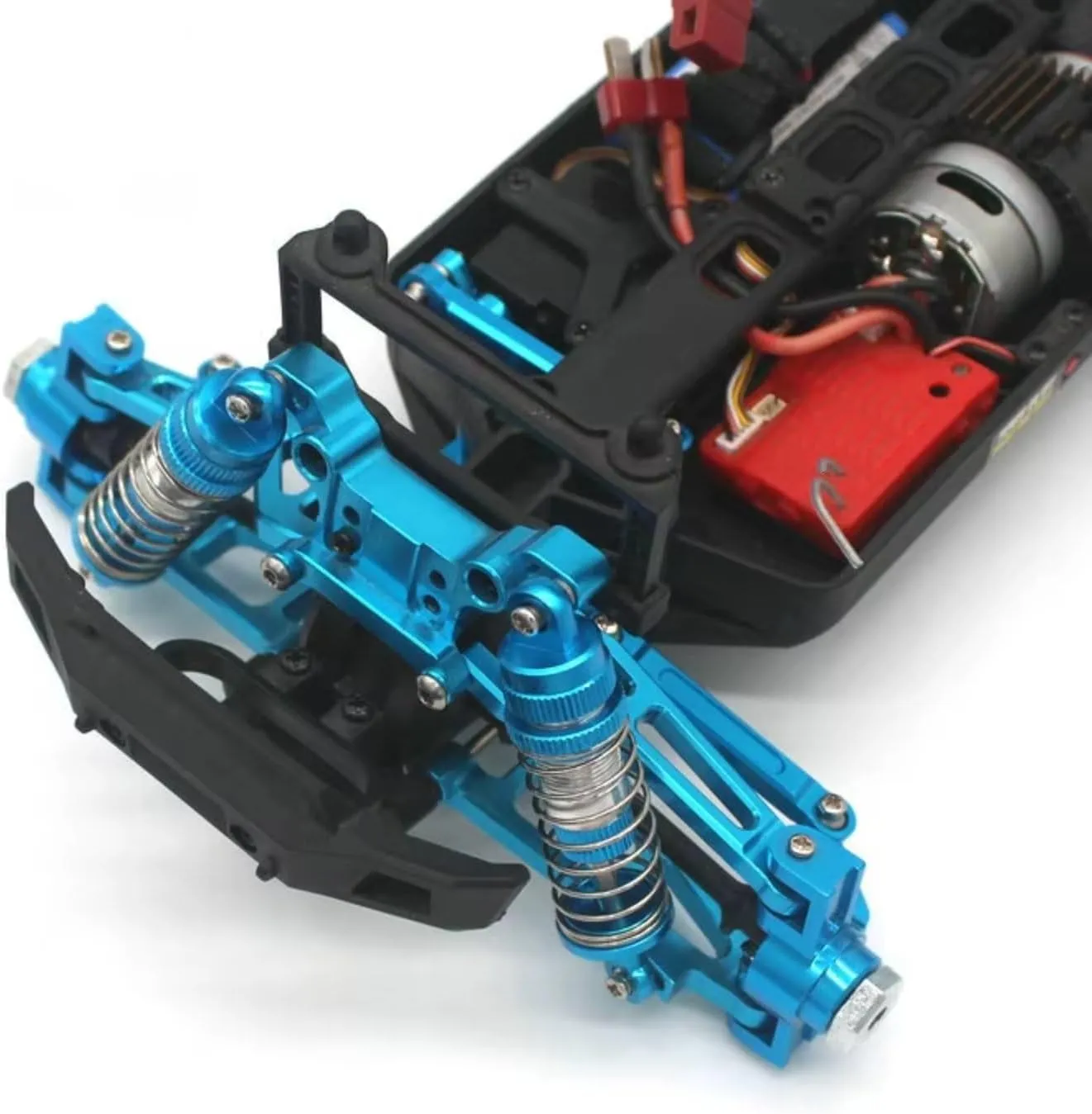 for HBX 16889 16889A 16890 SG1601 SG1602 1/16 RC Metal Upgrade Parts Remote Control Vehicles Fragile Set Parts RC Car DIY Parts(Blue)
