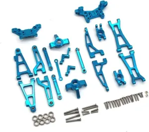 for HBX 16889 16889A 16890 SG1601 SG1602 1/16 RC Metal Upgrade Parts Remote Control Vehicles Fragile Set Parts RC Car DIY Parts(Blue)